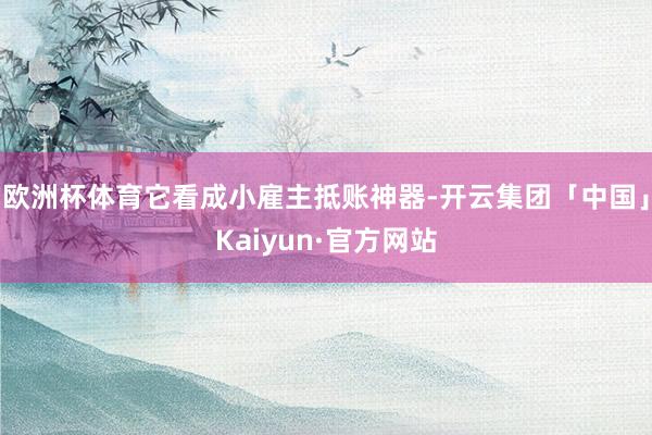 欧洲杯体育它看成小雇主抵账神器-开云集团「中国」Kaiyun·官方网站