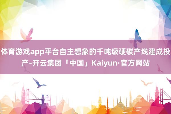 体育游戏app平台自主想象的千吨级硬碳产线建成投产-开云集团「中国」Kaiyun·官方网站