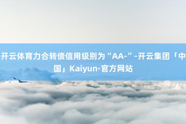 开云体育力合转债信用级别为“AA-”-开云集团「中国」Kaiyun·官方网站