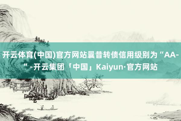 开云体育(中国)官方网站曩昔转债信用级别为“AA-”-开云集团「中国」Kaiyun·官方网站