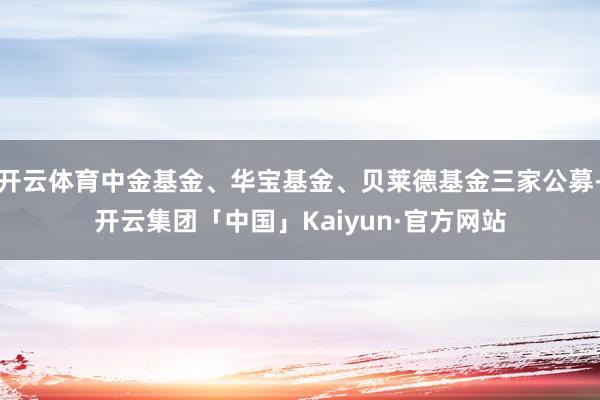 开云体育中金基金、华宝基金、贝莱德基金三家公募-开云集团「中国」Kaiyun·官方网站