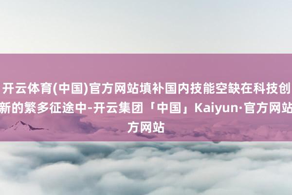 开云体育(中国)官方网站填补国内技能空缺在科技创新的繁多征途中-开云集团「中国」Kaiyun·官方网站