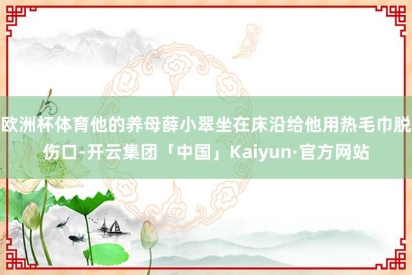 欧洲杯体育他的养母薛小翠坐在床沿给他用热毛巾脱伤口-开云集团「中国」Kaiyun·官方网站