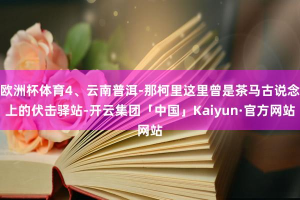 欧洲杯体育4、云南普洱-那柯里这里曾是茶马古说念上的伏击驿站-开云集团「中国」Kaiyun·官方网站