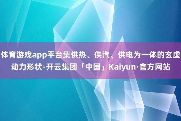 体育游戏app平台集供热、供汽、供电为一体的玄虚动力形状-开云集团「中国」Kaiyun·官方网站