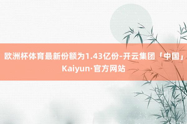 欧洲杯体育最新份额为1.43亿份-开云集团「中国」Kaiyun·官方网站